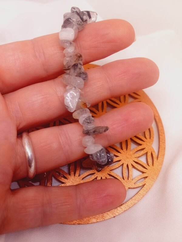 Pulsera de Chip de Cuarzo con Turmlina - Imagen 2