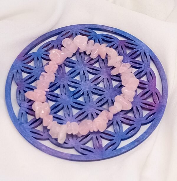 Pulsera de Chip de Cuarzo Rosa - Imagen 3