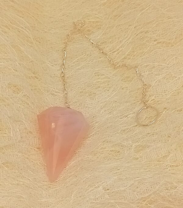 Péndulo de Cuarzo Rosa